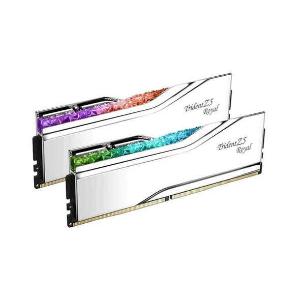 GSKILL 32GB (2X 16GB) DDR5 6400MHZ CL30 RGB DUAL KIT PC RAM TRIDENT Z5 ROYAL SILVER F5-6400J3039G16GX2-TR5S - 2