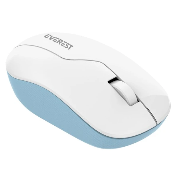 EVEREST SMW-973 USB Kablosuz 2.4Ghz Beyaz/Mavi Mouse - Resim 5