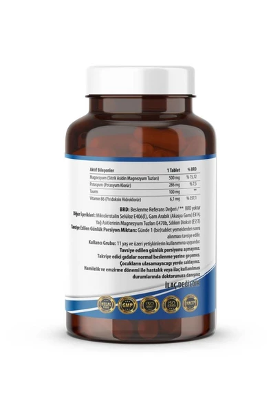 Ncs Magnezyum Sitrat 4 Lü Form 60 Tablet (POTASYUM KALİUM) & Vitamin B6 Magnesium Citrate Taurin - 2