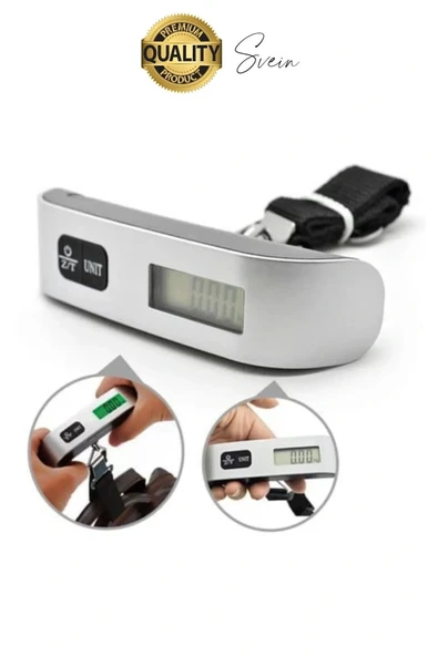 Taşınabilir Dijital Ekranlı Pilli El Kantarı Hassas Terazi Seyahat Yolculuk Bavul Çanta Tartı 50 Kg - 5