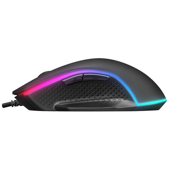 Everest RAGE-X2 Usb Siyah 800/1600/3200/4800/6400 dpi Gaming Oyuncu Mouse - Resim 4