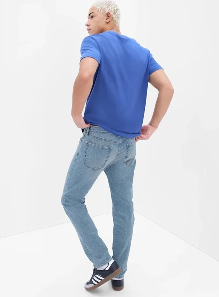 Gap V-Straıght Jeans Düz Kalıp Erkek Kot Pantolon - Resim 5
