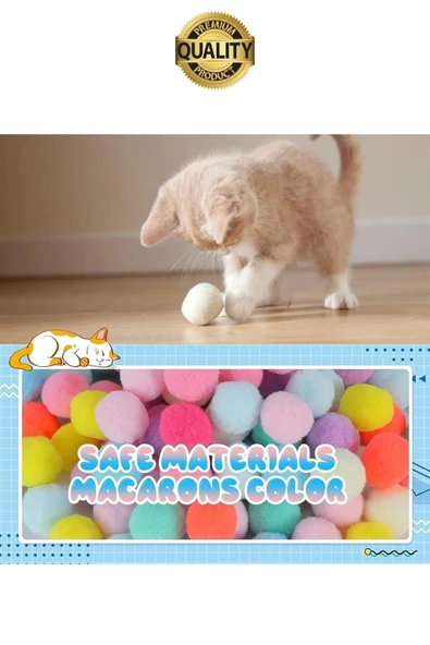 Eğlenceli Peluş Top Atan İnteraktif Kedi Oyuncağı Hareketli Aksesuar Etkileşimli Oyuncak Fırlatıcı - 5