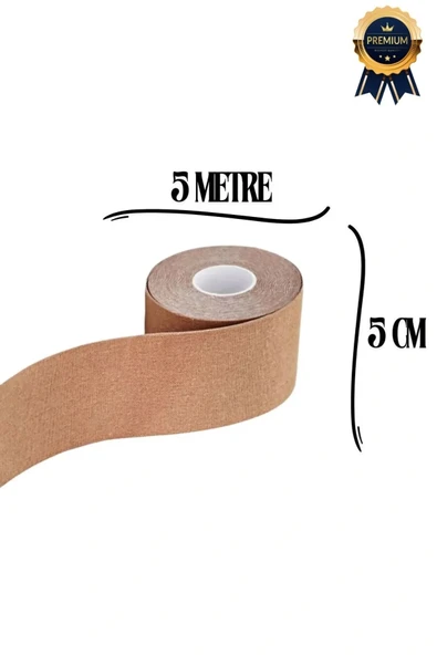 Hızlı Etkili Ten Rengi Bel Diz Omuz Boyun Sırt Bacak Kas Eklem Kinezyo IsıI Bandı 5cm x 5m - 2