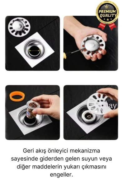 Özel Üretim Banyo Mutfak Küvet DN40-DN50 Borularıyla Uyumlu Koku ve Geri Akış Önleyici Gider Aparatı - 2