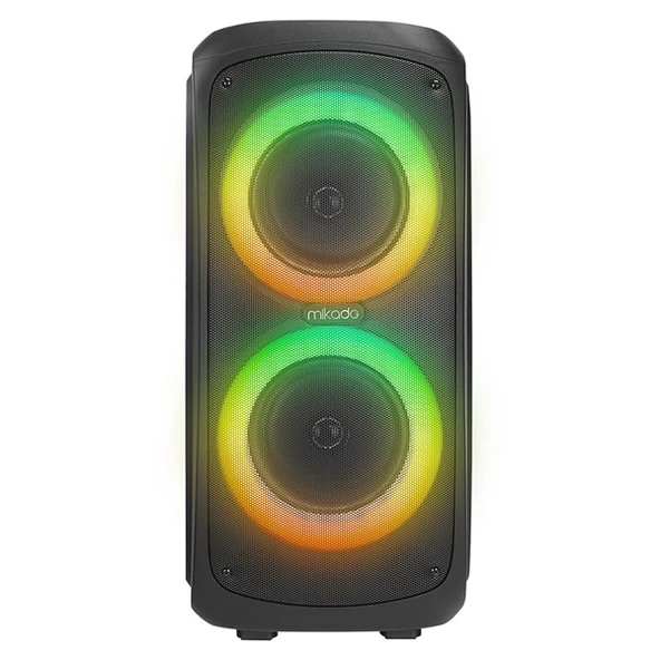 MIKADO MD-11BT Siyah 20*2 40W RGB Işıklı Kablosuz Mikrafonlu Taşınabilir Speaker Hoparlör - Resim 2