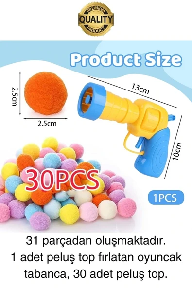 Eğlenceli Peluş Top Atan İnteraktif Kedi Oyuncağı Hareketli Aksesuar Etkileşimli Oyuncak Fırlatıcı - 2