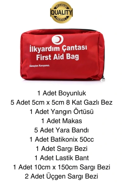 İş Yeri Okul Ev Araç Motosiklet İlk Yardım Seti Çantalı Acil Müdahale Kiti Ecza Dolabı Medikal - 2