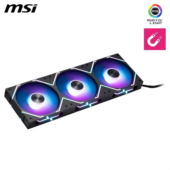 MSI MPG EZ120 ARGB-B KASA FANI+KONTROL ÜNİTESİ 3-lü paket - Resim 3