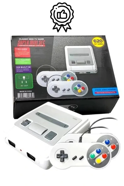 Premium HD Klasik 8 Bit 620 Oyunlu Televizyon Çift 2 Kontrol Kollu Nostalji Super Mini Retro Atari - 7
