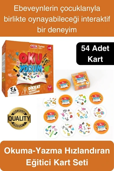 Oku Yorum Dikkat Oyunu Okuma Yazmayı Güçlendirir Hızlandırır Öğretici Eğitici Kutulu Zeka Beceri