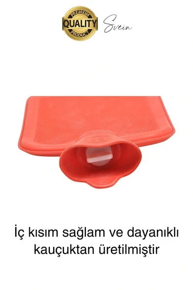 Büyük Boy El Ayak Isıtıcı Kauçuk Polar Kılıflı Sıcak Su Torbası Renkli Doğal Ağrı Rahatlatıcı 2 Lt - 2