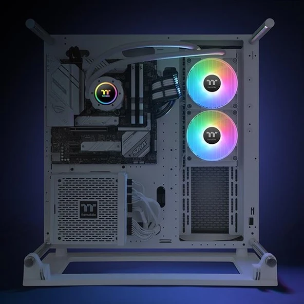 THERMALTAKE 240MM TH240 v2 CL-W364-PL12SW-A ARGB AM5-1851P SIVI SOĞUTMALI İŞLEMCİ FANI BEYAZ - Resim 7