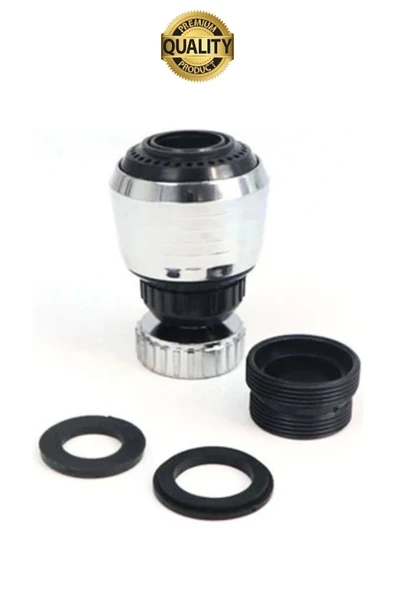 Premium 2 Modlu 360° Dönebilen Perlatör Başlığı Mutfak Lavabo Su Tasarrufu Musluk Ucu Şık Tasarım - Resim 2