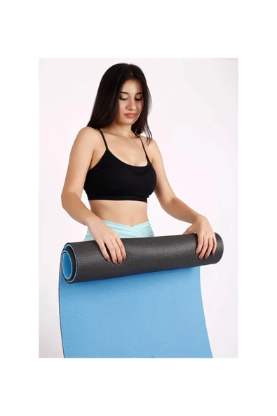 Ultra Konforlu Taşınabilir Askılı ve Kalın Çift Taraflı Destekleyici Meditasyon Pilates Yoga Matı - 6