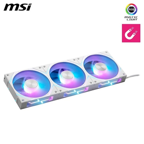 MSI MPG EZ120 ARGB-W KASA FANI+KONTROL ÜNİTESİ BEYAZ 3-lü paket - 3
