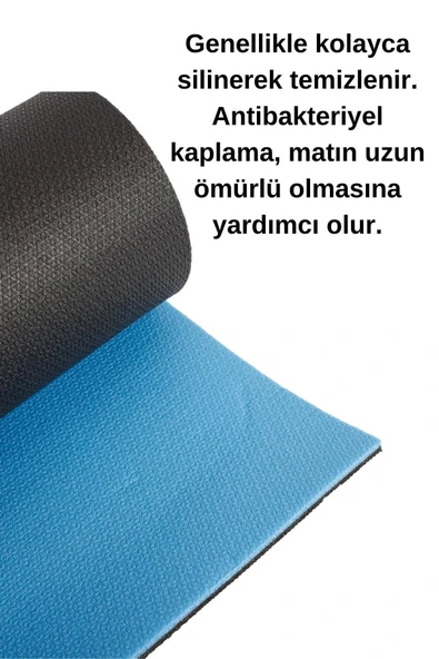 Ultra Konforlu Taşınabilir Askılı ve Kalın Çift Taraflı Destekleyici Meditasyon Pilates Yoga Matı - 4