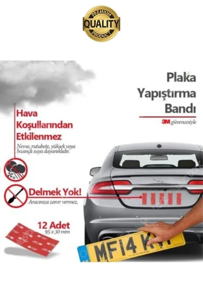 Ekstra Güçlü Suya Dayanıklı Çift Taraflı Otomobil Motosiklet Kamyon Plaka Yapıştırma Montaj Bandı - 2