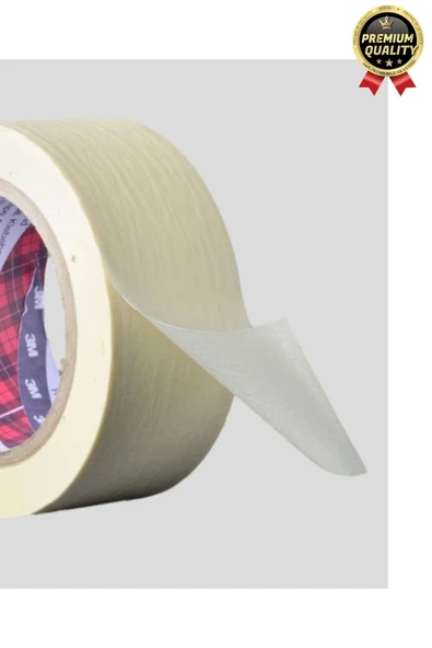 Çok Amaçlı Isıya Suya Dayanıklı Kolay Sökülebilen 25mt Krep Kağıt Maskeleme Boya Badana Bandı-1 Adet - 2