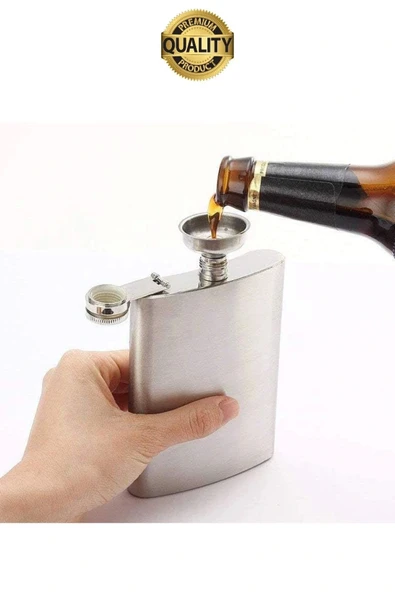Limited Edition Sızdırmaz Paslanmaz Çelik 5 Oz Alkol Sıvı İçecek Kamp Cep Su Matarası Dayanıklı - 3