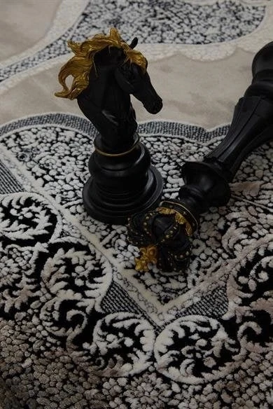 Enti Halı Miras 6804 Gri Siyah - Resim 3