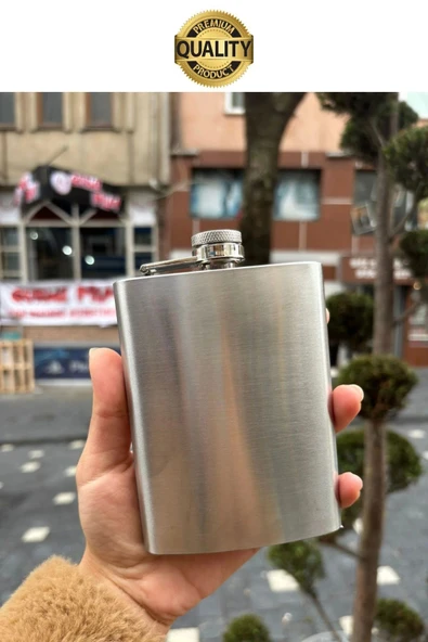 Sızdırmaz Paslanmaz Çelik 8 Oz Alkol Sıvı İçecek Kamp Cep Su Matarası Dayanıklı - 6