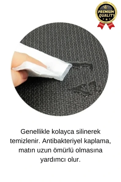 Ultra Konfor Taşıma Askılı Kalın Kaymaz Antibakteriyel Meditasyon Pilates Minderi Yoga Matı 6,5mm - 4
