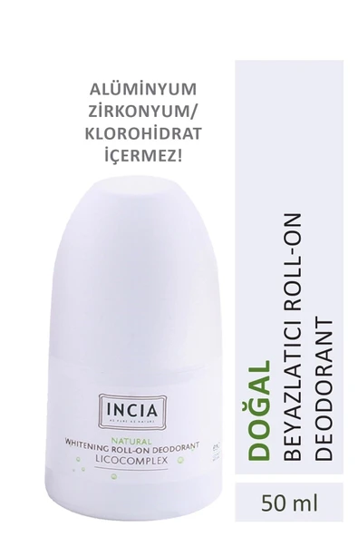 Incia Doğal Beyazlatıcı Roll-on Deodorant Whitening 50 ml