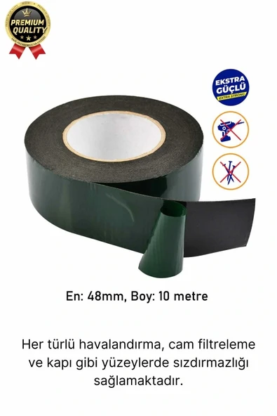 Premium Ultra Güçlü İz Bırakmaz Elastik Yapılı Çift Taraflı Akrilik Köpük Bant 36mm - 10m - 1 Adet - Resim 3
