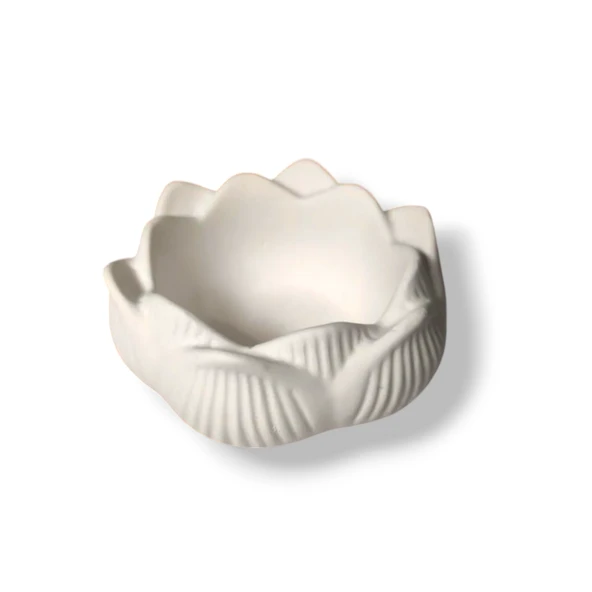 3 adet Lotus Çiçeği Şeklinde Mumluk - Resim 2