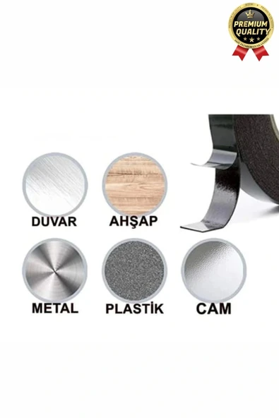 Premium Ultra Güçlü İz Bırakmaz Elastik Yapılı Çift Taraflı Akrilik Köpük Bant 36mm - 10m - 10 Adet - 7
