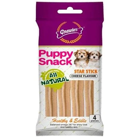 Gnawlers Köpek Ödülü Star Stick Peynir Aromalı 4'lü Paket