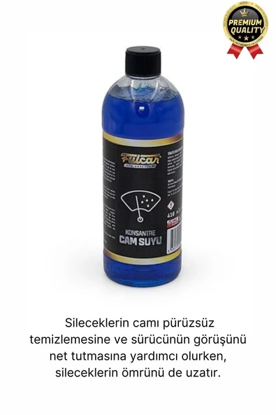 Kolay Kullanım Uzun Parlaklık Net Görünüm İz Bırakmaz Araba Oto Konsantre Silecek Cam Suyu 410 mL - 2