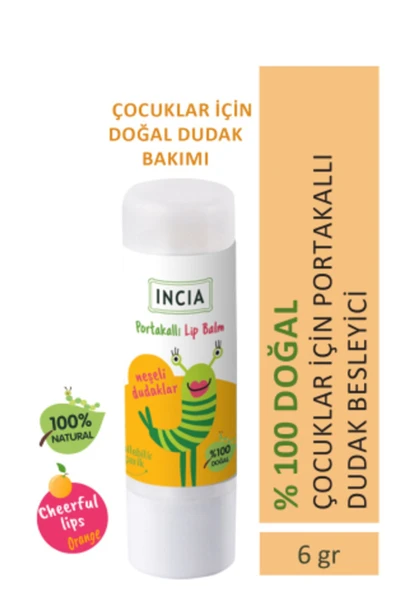 Incia %100 Doğal Çocuklar Için Portakallı Dudak Besleyici 6 gr - 5