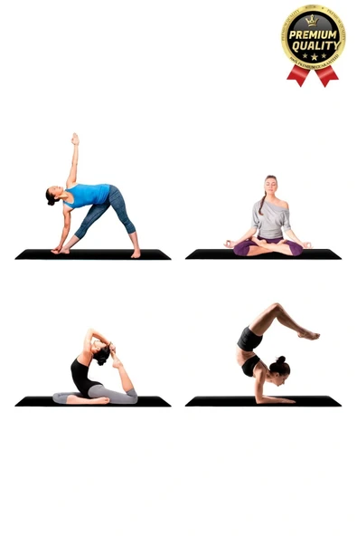Ultra Konfor Taşıma Askılı Kalın Kaymaz Antibakteriyel Meditasyon Pilates Minderi Yoga Matı 6,5mm - 7