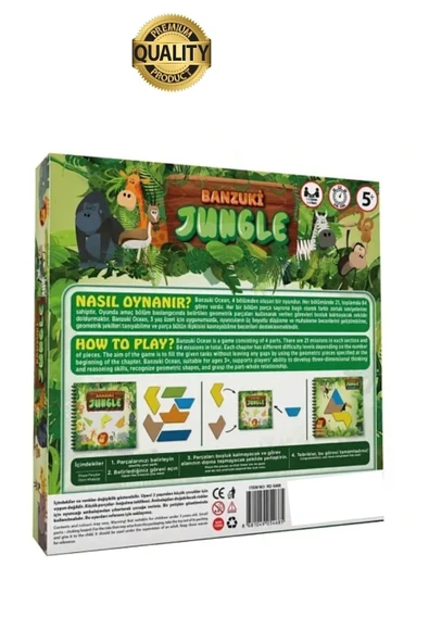 Jungle Eşleştirme Dikkat Oyunu El Beceri Temel Motor Gelişim Öğretici Eğitici Kutulu Zeka Oyunu - 3