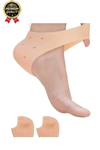 Ultra Rahat Çatlak Nasır Diken Esnek Silikon Tabanlık Gömlek Topuk Çorabı Koruyucu Bunyon 1 Çift - 2