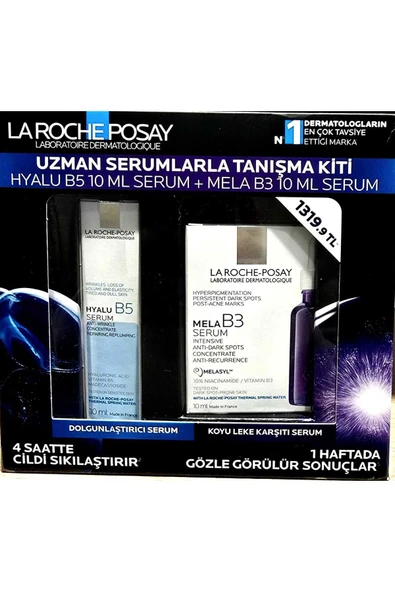La Roche Posay Uzman Serumlarla Tanışma Kiti (Hyalu B5 10 ml Serum + Mela B3 10 ml Serum)
