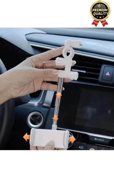 Çok Amaçlı Dayanıklı 360 Derece Dönebilen Ayarlanabilir Dikiz Aynasına Takılabilen Telefon Tutucu - 4