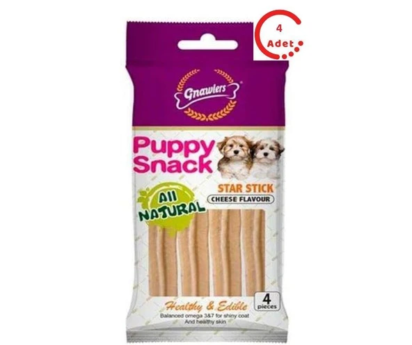 Gnawlers Köpek Ödülü Star Stick Peynir Aromalı 4'lü Paket x 4 Adet
