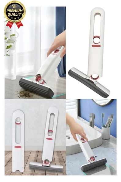 Çok Amaçlı Taşınabilir Pratik Sıkmalı Sünger Oto Tezgah Banyo Mutfak Cam Temizleme Silme Çekpas Mop - 3