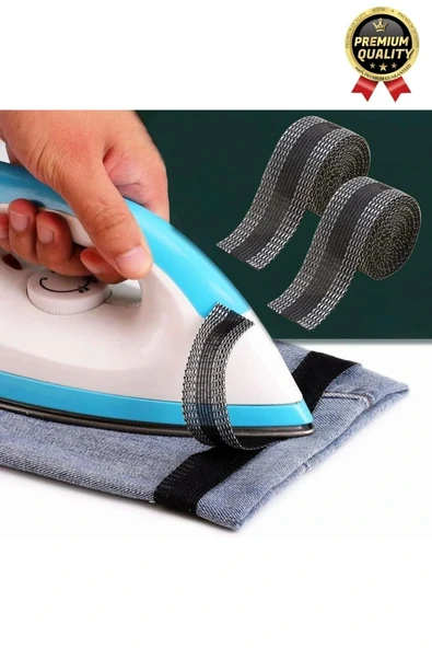 Dayanıklı Polyester Esnek Kendinden Yapışkanlı Pantolon Kumaş Kıvırma Yapıştırma Bandı Şeridi-5 Adet - 5