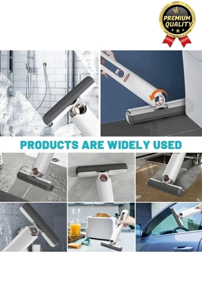 Çok Amaçlı Taşınabilir Pratik Sıkmalı Sünger Oto Tezgah Banyo Mutfak Cam Temizleme Silme Çekpas Mop - 7