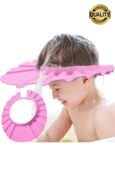 Ayarlanabilir Çocuk Bebek Duş Şapkası Göze Şampuan Su Sabun Kaçmasını Önleyen Koruyucu Banyo - 6
