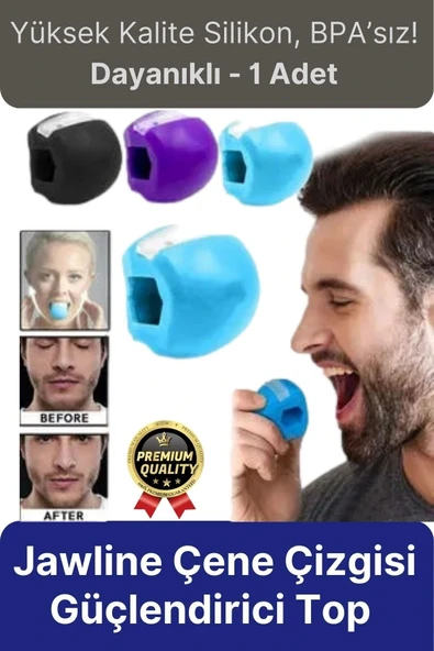 Yüksek Kalite BPA İçermeyen Silikon Jawline Çene Çizgisi Güçlendirici Egzersiz Topu Başlangıç Seviye