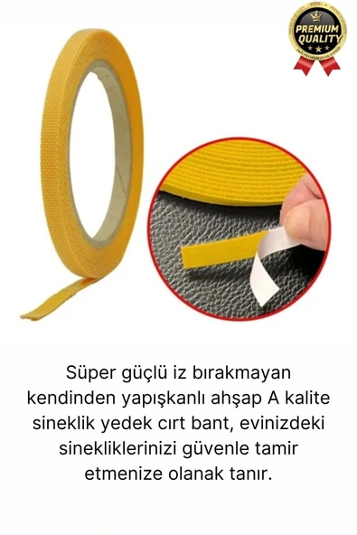 Premium Seri Güçlü Kendinden Yapışkanlı Ahşap Pencere Kapı Sineklik Tülü Yedek 4mt Cırt Bant-5 Adet - 2