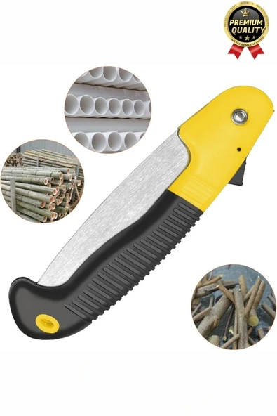 Dayanıklı Kaliteli Paslanmaz Çelik Döner Saplı Kamp Bahçe Katlanır Budama Testeresi Çakı Tipi 180 Mm - 5