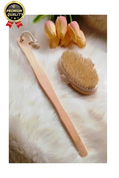 Yeni Üretim Çatlak Giderici Selülit Önleyici %100 Doğal At Kılı Ahşap Banyo Fırçası Kuru Masaj Aleti - 2