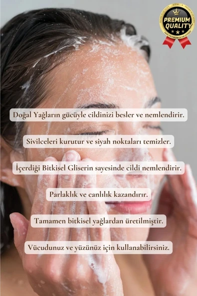 Organik Ferah Koku Cilt Bariyerini Güçlendirir Nemlendirir Parçacıklı %100 Doğal Lavanta Sabunu - 3