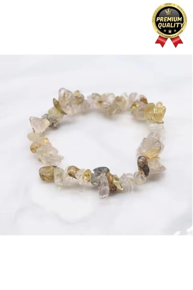 Özel Üretim Enerji Yükselten Esnek İpli Aslan Burcu Gerçek Sitrin Doğal Taş Unisex Bileklik 16.5 cm - 2